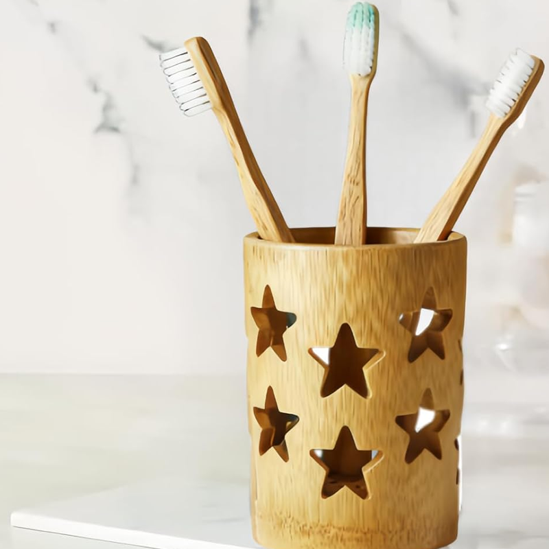 Eco Bamboo Holder with Drain Holes - Image 2