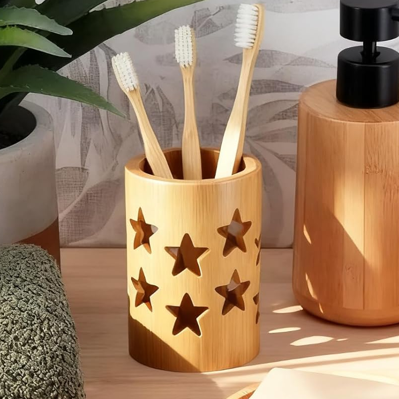Eco Bamboo Holder with Drain Holes