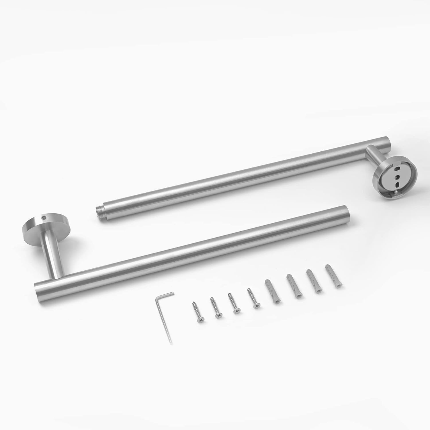 Brushed Nickel Stainless Steel Towel Bar - Image 2