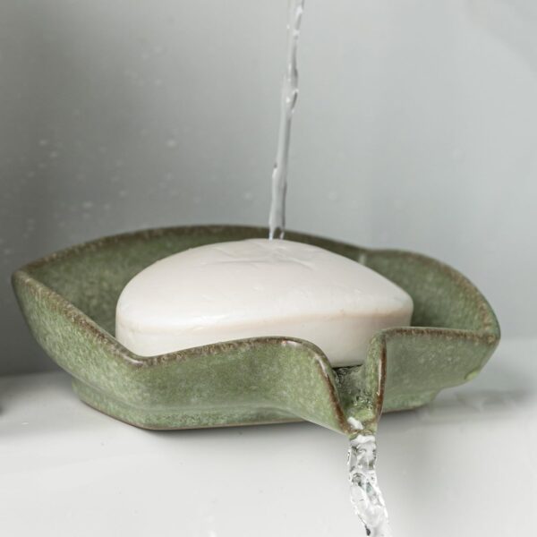 Self-Draining Ceramic Bar Soap Dish