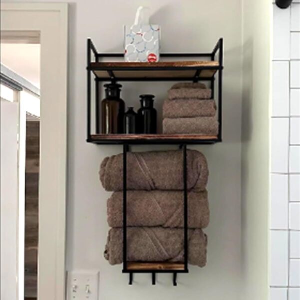 Space-Saving Wall-Mounted Towel Rack