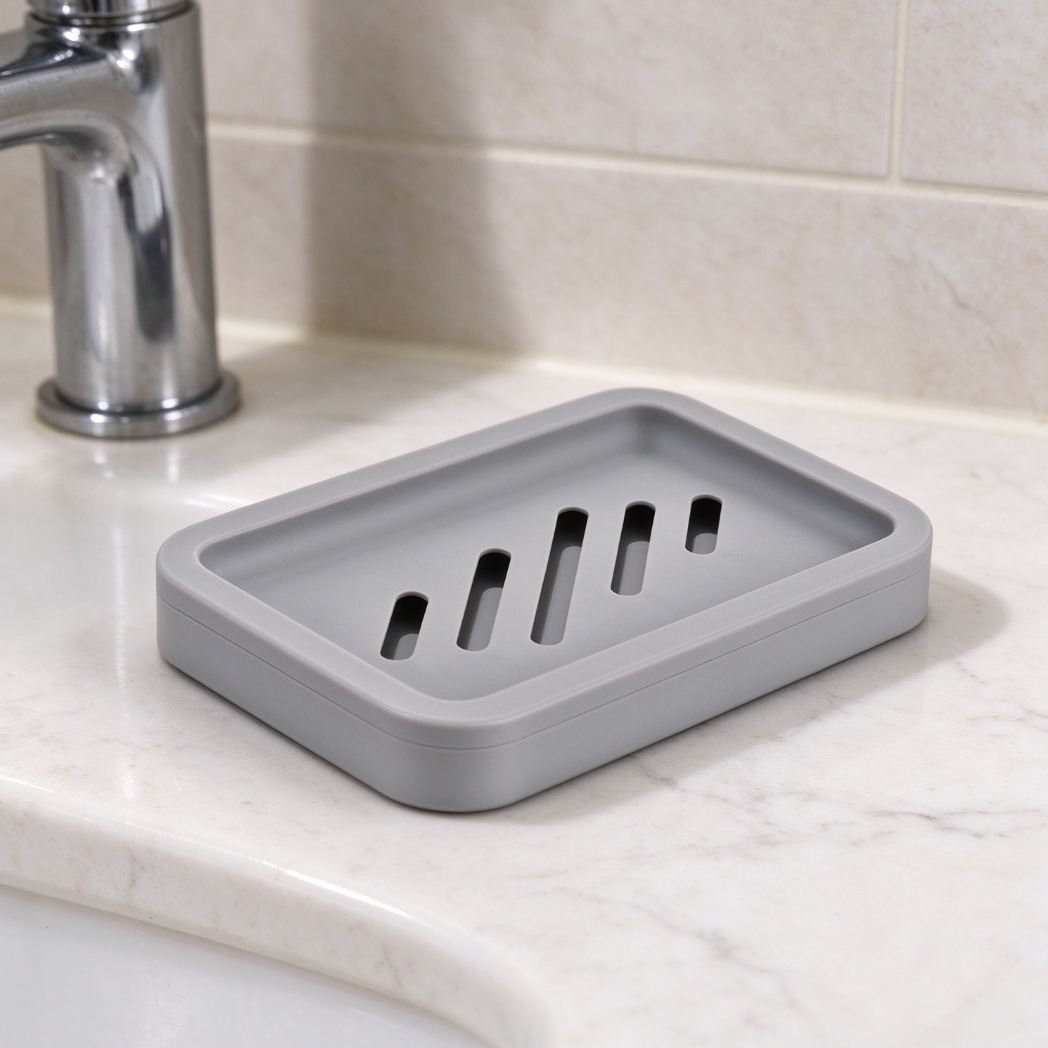 2-Piece Draining Soap Dish with Water Tray