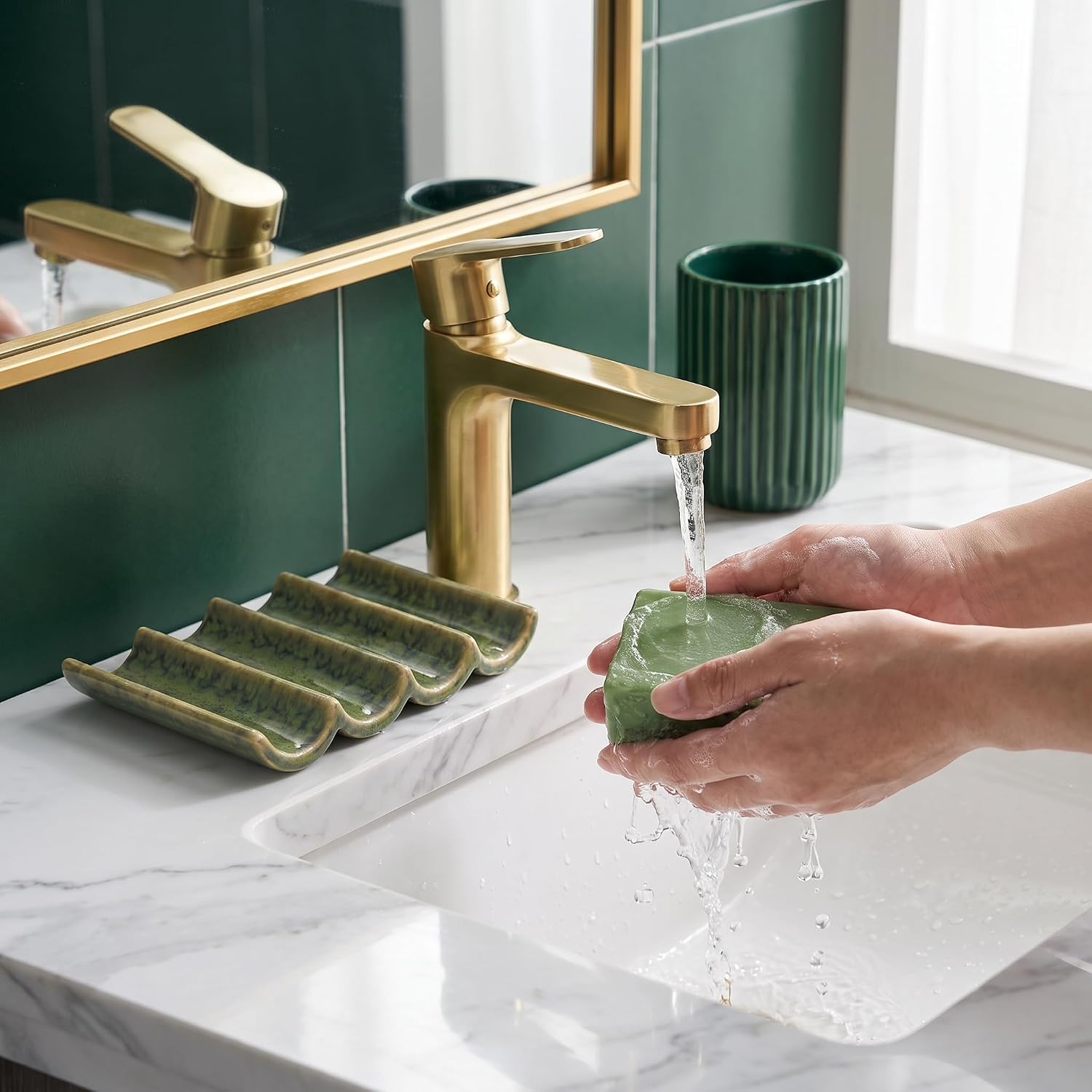 Ceramic Draining Bar Soap Holder - Image 2